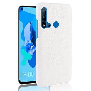 Shockproof Crocodile Texture PC + PU Case for Huawei P20 lite 2019 / Huawei nova 5i(White)