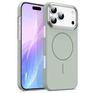 For iPhone 17 Pro Max Gold Armor PC Thin Circle MagSafe Shockproof Phone Case(Titanium gray)