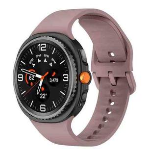 For Samsung Galaxy Watch8 / Watch8 Classic Flat Solid Color Silicone Watch Band(Smoky Purple)