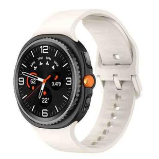 For Samsung Galaxy Watch8 / Watch8 Classic Flat Solid Color Silicone Watch Band(Starlight)
