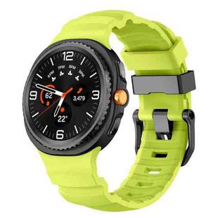For Samsung Galaxy Watch8 / Watch8 Classic Black Buckle Sports Silicone Watch Band(Lime)