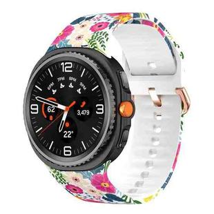 For Samsung Galaxy Watch8 / Watch8 Classic Printed Silicone Watch Band(Blooming Flowers)