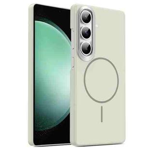 For Samsung Galaxy S23 FE 5G Gold Armor PC Thin Circle MagSafe Shockproof Phone Case(Titanium Gray)