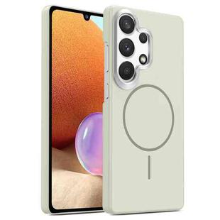 For Samsung Galaxy A32 4G Gold Armor PC Thin Circle MagSafe Shockproof Phone Case(Titanium Gray)