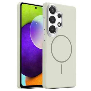 For Samsung Galaxy A52 5G Gold Armor PC Thin Circle MagSafe Shockproof Phone Case(Titanium Gray)