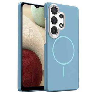 For Samsung Galaxy A13 4G Gold Armor PC Thin Circle MagSafe Shockproof Phone Case(Ocean Blue)