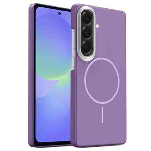For Samsung Galaxy A36 5G Gold Armor PC Thin Circle MagSafe Shockproof Phone Case(Purple)