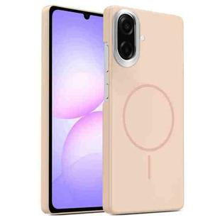 For Samsung Galaxy A07 5G Gold Armor PC Thin Circle MagSafe Shockproof Phone Case(Desert Gold)