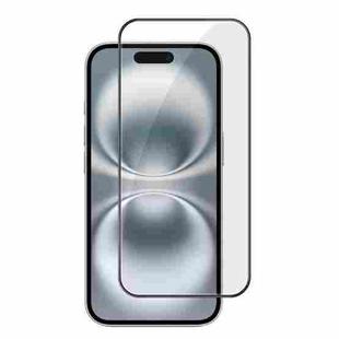 For iPhone 16 Plus Kalebol High-Aluminum Screen-Printed Full-Coverage Anti-Fingerprint Black-Bordered HD Tempered Glass Film