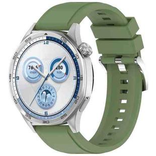 22mm Press Button Quick Release Solid Color Silicone Watch Band(Green)