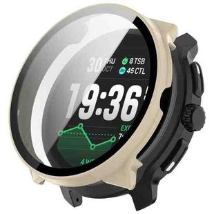 For Suunto Race 2 Tempered Film Integrated PC Watch Protective Cover(Ivory White)
