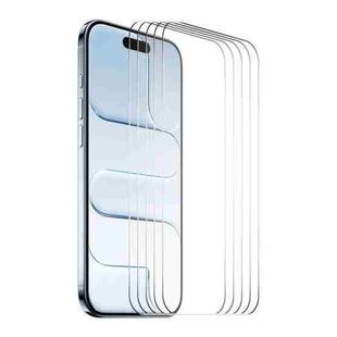 For iPhone Air 5pcs ENKAY Thickened Glue No White Edge 9H Big Arc Edge High Aluminum-silicon Tempered Glass Film