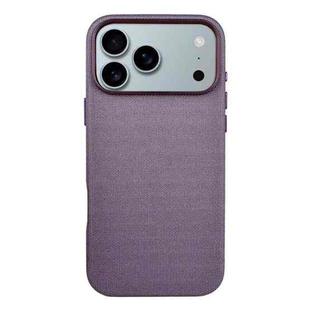 For iPhone 17 Pro Max Kalebol Fabric-Textured Perforated MagSafe PC Phone Case(Purple)