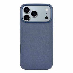 For iPhone 17 Pro Kalebol Fabric-Textured Perforated MagSafe PC Phone Case(Blue)