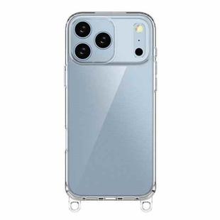 For iPhone 17 Pro Max Kalebol Minimalist High Transparency Multi Color Lanyard Hole Phone Case(Transparent)
