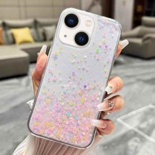 For iPhone 15 Sequins Glitter Gradient Epoxy TPU Phone Case(Brilliant Colors)