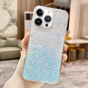 For iPhone 12 Pro Max Sequins Glitter Gradient Epoxy TPU Phone Case(Blue)