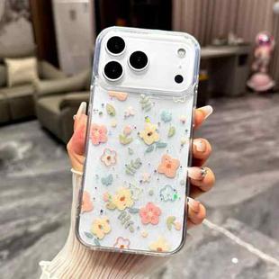 For iPhone 17 Pro Fresh Small Floral Epoxy TPU Phone Case(D02 Hand-painted Flower)