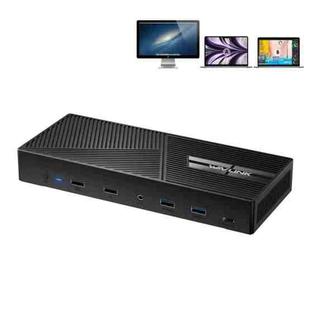 WAVLINK UG69PD27 USB-C KVM Exchanger Hub Adapter DisplayLink 4K Monitor Docking Station, Plug:AU Plug