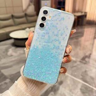 For Samsung Galaxy A35 5G Sequins Glitter Gradient Epoxy TPU Phone Case(Blue)