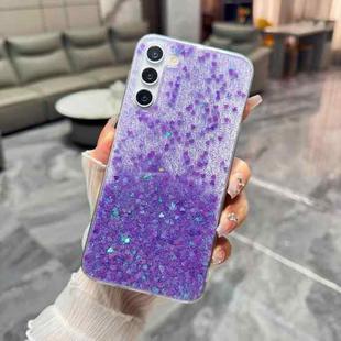 For Samsung Galaxy S23 5G Sequins Glitter Gradient Epoxy TPU Phone Case(Purple)