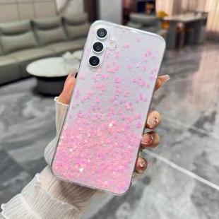 For Samsung Galaxy S24 FE 5G Sequins Glitter Gradient Epoxy TPU Phone Case(Pink)