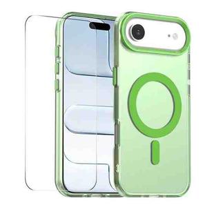 For iPhone Air ENKAY Hat-Prince MagSafe Candy Color Phone Case with Thick Adhesive Glass Film(Green)