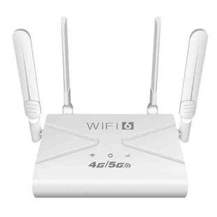 CPE907-E Eurasian Edition 150Mbps Download Speed 4 Antennas SIM Card Router 4G LTE WiFi Router, Plug:US Plug(White)