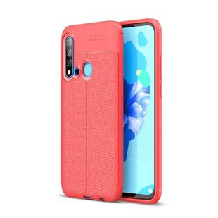 Litchi Texture TPU Shockproof Case for Huawei Nova5i / P20 Lite 2019(Red)