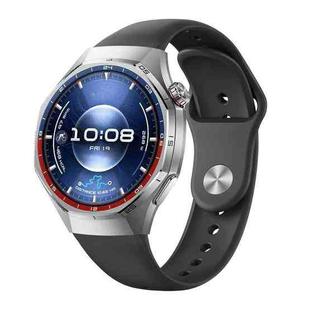 For Huawei Watch GT 6 Pro Reverse Buckle Solid Color Silicone Watch Band(Black)