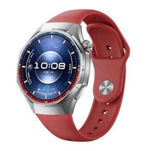 For Huawei Watch GT 6 Pro Reverse Buckle Solid Color Silicone Watch Band(Red)