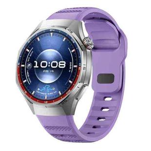 For Huawei Watch GT 6 Pro Reverse Buckle Grained Sports Silicone Watch Band(Lilac Purple)
