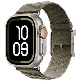 For Apple Watch 42mm / 41mm / 40mm / 38mm Style H Twill Nylon Watch Band(Titanium Grey)