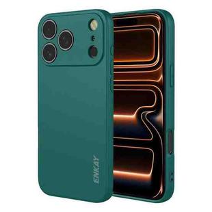 For iPhone 17 Pro ENKAY Liquid Silicone Soft Shockproof Phone Case(Dark Green)