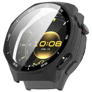 For Huawei Watch GT 6 Pro Tempered Glass Film Integrated PC Scale Watch Protective Cover(Black)