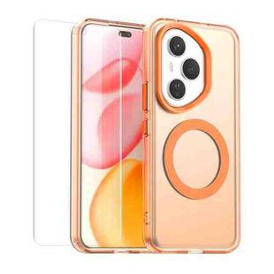For Honor 400 Pro Global 160.8mm ENKAY Hat-Prince MagSafe Candy Color Phone Case with Soft Hydrogel Film(Orange)