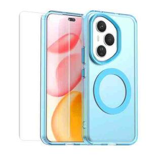 For Honor 400 Pro Global 160.8mm ENKAY Hat-Prince MagSafe Candy Color Phone Case with Soft Hydrogel Film(Blue)