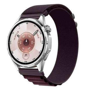 For Huawei Watch GT 6 46mm Alpine Loop Nylon Watch Band(Crimson Cherry)