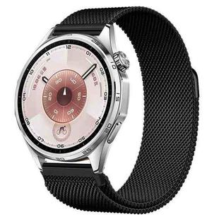 For Huawei Watch GT 6 46mm Milanese Magnetic Stainless Steel Watch Band(Black)