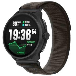 For Suunto Race 2 Wild Path Loop Nylon Hook and Loop Fastener Watch Band(Black Grey)
