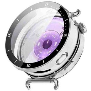 For Huawei Watch GT 6 41mm Scale Style Tempered Glass Film Integrated PC Watch Cover(Bright Silver)