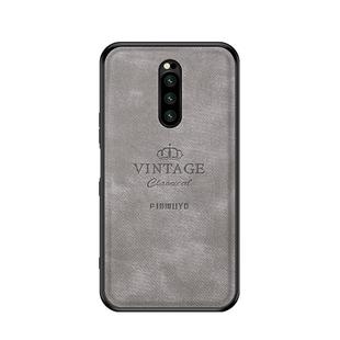 PINWUYO Shockproof Waterproof Full Coverage TPU + PU Cloth+Anti-shock Cotton Protective Case  for Sony Xperia 1 / Xperia XZ4(Gray)