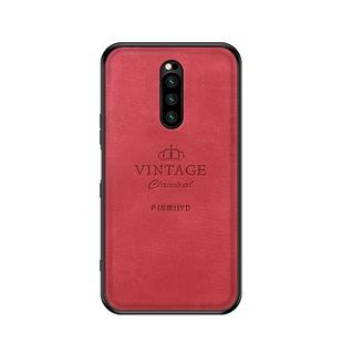 PINWUYO Shockproof Waterproof Full Coverage TPU + PU Cloth+Anti-shock Cotton Protective Case  for Sony Xperia 1 / Xperia XZ4(Red)