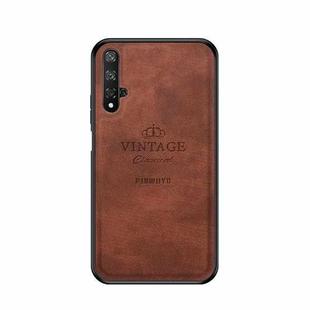 PINWUYO Shockproof Waterproof Full Coverage PC + TPU + Skin Protective Case for Huawei Honor 20(Brown)