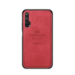 PINWUYO Shockproof Waterproof Full Coverage PC + TPU + Skin Protective Case  for Huawei Honor 20 Pro(Red)