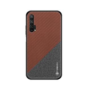 PINWUYO Honors Series Shockproof PC + TPU Protective Case for Huawei Honor 20 Pro(Brown)