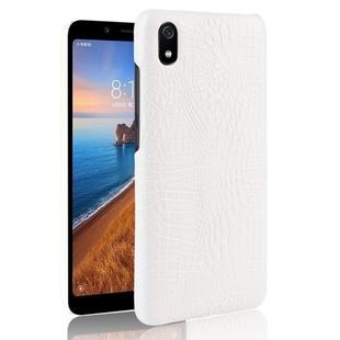 Shockproof Crocodile Texture PC + PU Case for Xiaomi Redmi 7A(White)