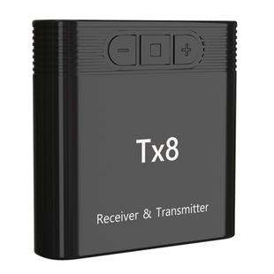 TX8 Bluetooth Transmitter and Receiver 2-in-1 Bluetooth 5.0 Audio Transmitter Car Bluetooth Receiver(Black)