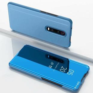 Electroplating Mirror Horizontal Flip Leather Case for Xiaomi Mi 9T / 9T Pro with Holder(Blue)