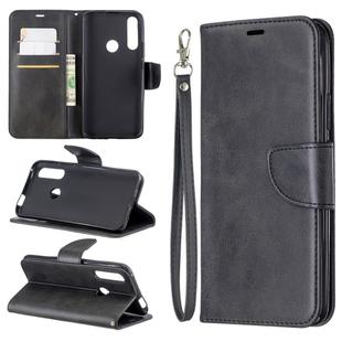 Retro Lambskin Texture Pure Color Horizontal Flip PU Leather Case for  Huawei P Smart  Z, with Holder & Card Slots & Wallet & Lanyard(Black)